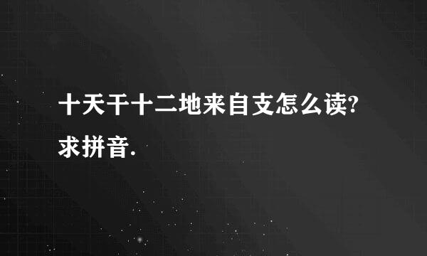 十天干十二地来自支怎么读?求拼音.