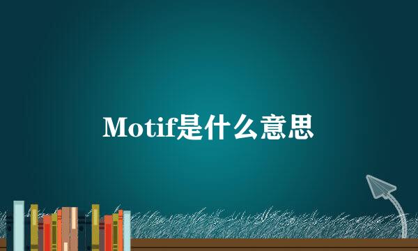 Motif是什么意思