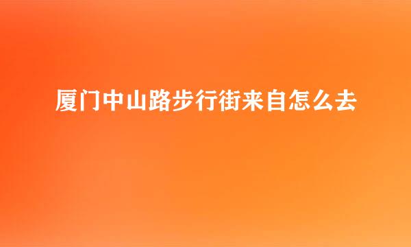 厦门中山路步行街来自怎么去