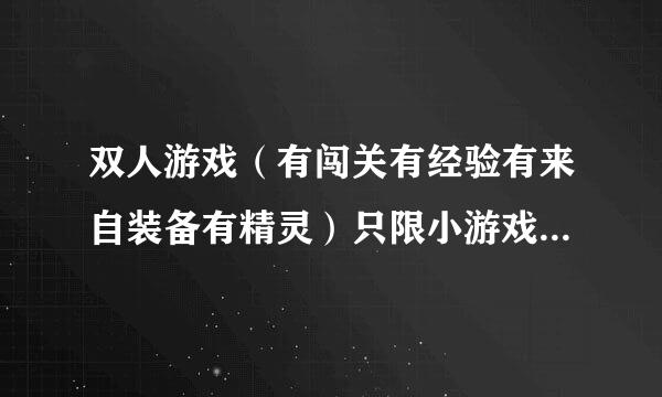 双人游戏（有闯关有经验有来自装备有精灵）只限小游戏，《冒险王》已玩过