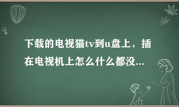 下载的电视猫tv到u盘上，插在电视机上怎么什么都没有啊，来自提示无支持文件