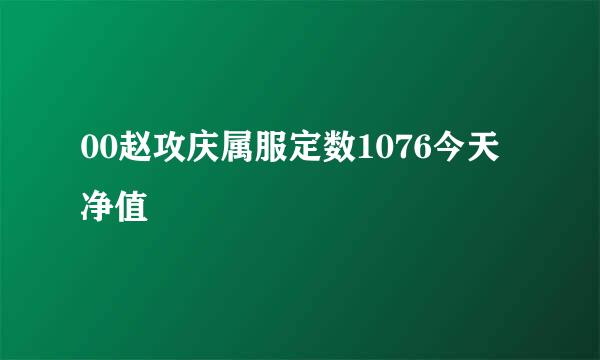 00赵攻庆属服定数1076今天净值