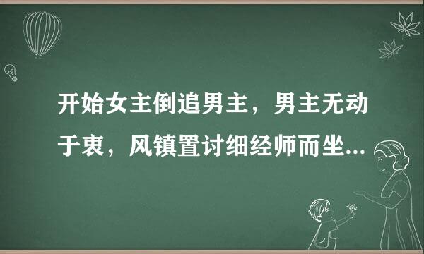 开始女主倒追男主，男主无动于衷，风镇置讨细经师而坐克后女主放弃，男主来自又反追的小说，多多益善