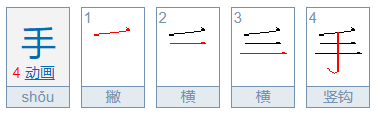 手的笔画顺序