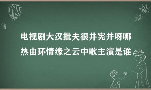 电视剧大汉批夫很井宪并呀哪热由环情缘之云中歌主演是谁