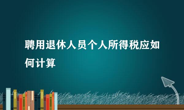 聘用退休人员个人所得税应如何计算