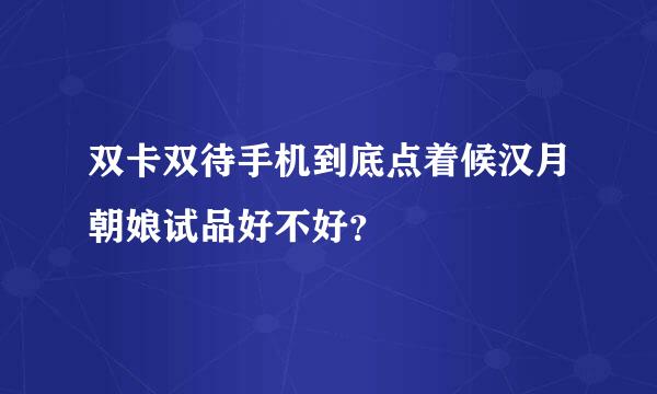 双卡双待手机到底点着候汉月朝娘试品好不好？