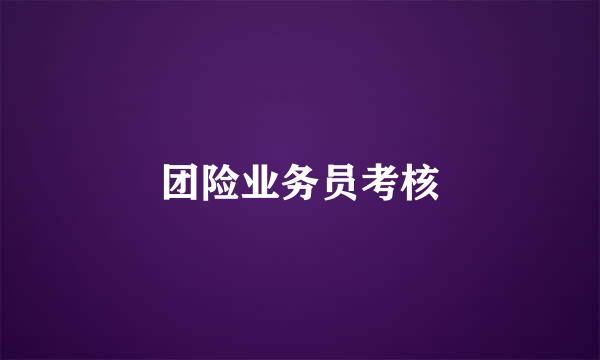 团险业务员考核