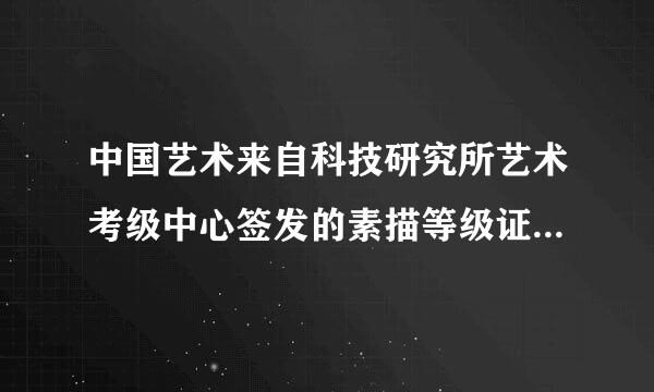 中国艺术来自科技研究所艺术考级中心签发的素描等级证书承认么