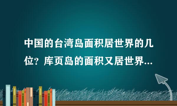 中国的台湾岛面积居世界的几位？库页岛的面积又居世界的几位？