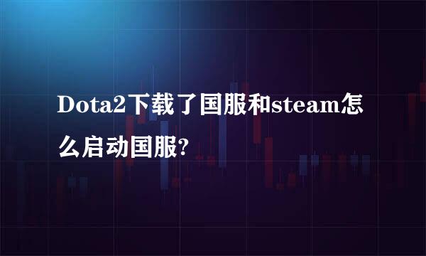 Dota2下载了国服和steam怎么启动国服?