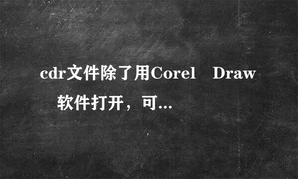 cdr文件除了用Corel Draw 软件打开，可用photoshop打开吗？而显广未温判回合