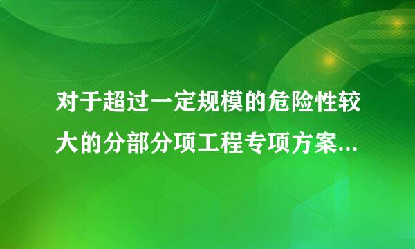 对于超过一定规模的危险性较大的分部分项工程专项方案，应由()组织召开专家论证会。