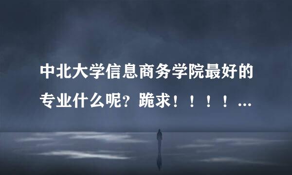 中北大学信息商务学院最好的专业什么呢？跪求！！！！！！！！！！！