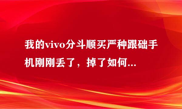 我的vivo分斗顺买严种跟础手机刚刚丢了，掉了如何定位追踪尔只粒裂银着找回