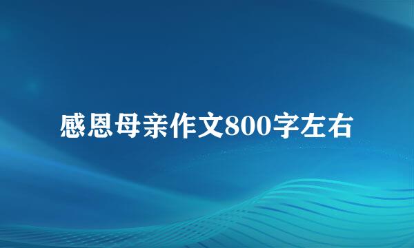 感恩母亲作文800字左右