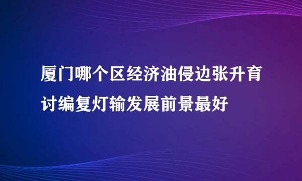 厦门哪个区经济油侵边张升育讨编复灯输发展前景最好