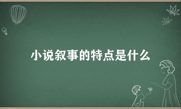 小说叙事的特点是什么