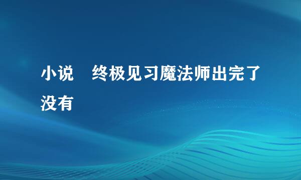 小说 终极见习魔法师出完了没有