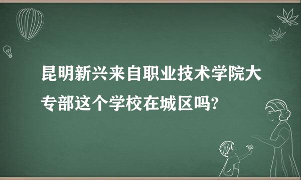 昆明新兴来自职业技术学院大专部这个学校在城区吗?