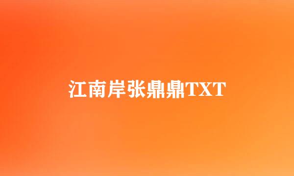 江南岸张鼎鼎TXT