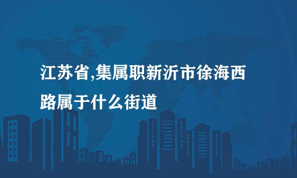 江苏省,集属职新沂市徐海西路属于什么街道