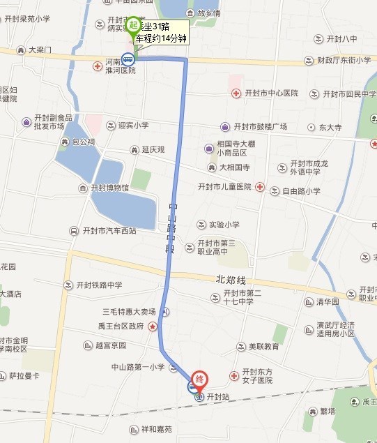 在河大一附院坐几路公交上火车站？