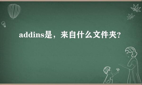 addins是，来自什么文件夹？