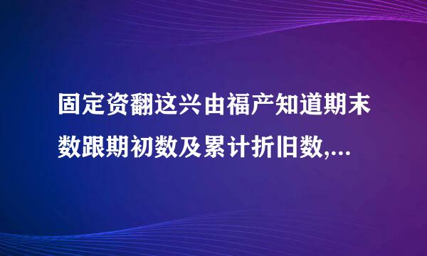 固定资翻这兴由福产知道期末数跟期初数及累计折旧数,期末数大于期初数表明增加,那今年1月份是怎么算折旧?