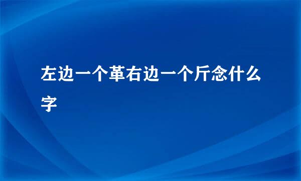 左边一个革右边一个斤念什么字