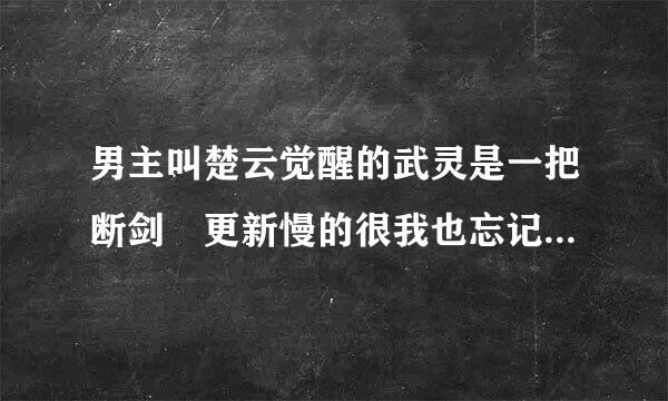 男主叫楚云觉醒的武灵是一把断剑 更新慢的很我也忘记叫啥小说了