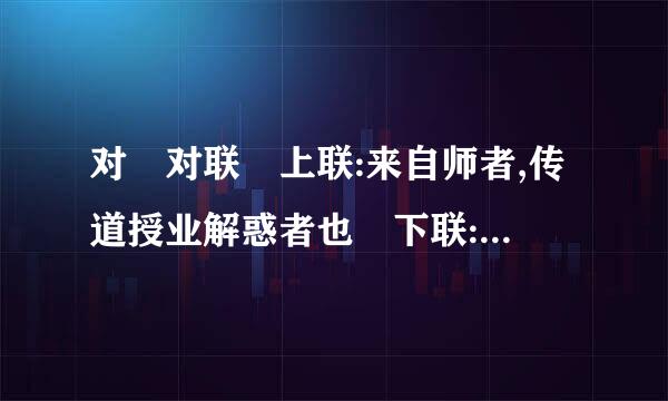 对 对联 上联:来自师者,传道授业解惑者也 下联: **,乐******