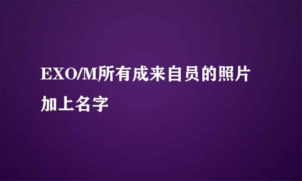 EXO/M所有成来自员的照片加上名字