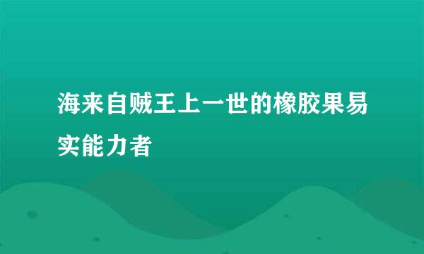 海来自贼王上一世的橡胶果易实能力者