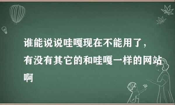 谁能说说哇嘎现在不能用了，有没有其它的和哇嘎一样的网站啊