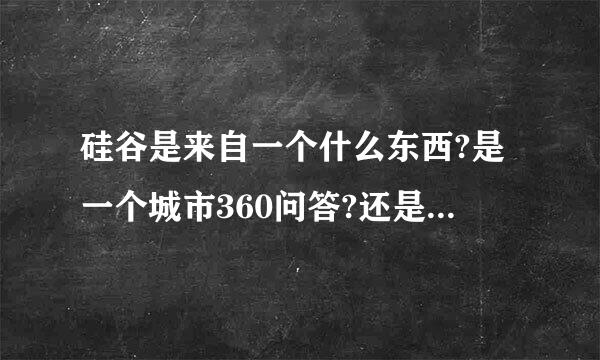 硅谷是来自一个什么东西?是一个城市360问答?还是一个地形区?硅谷是什么样子的?