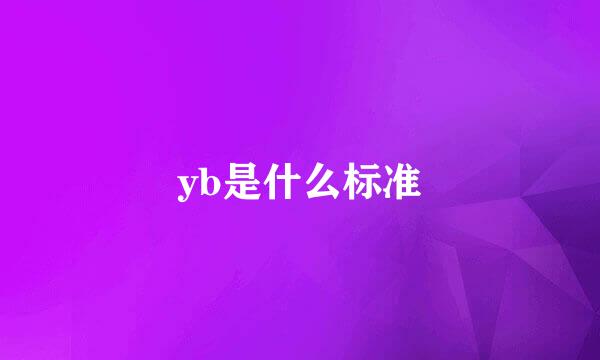 yb是什么标准