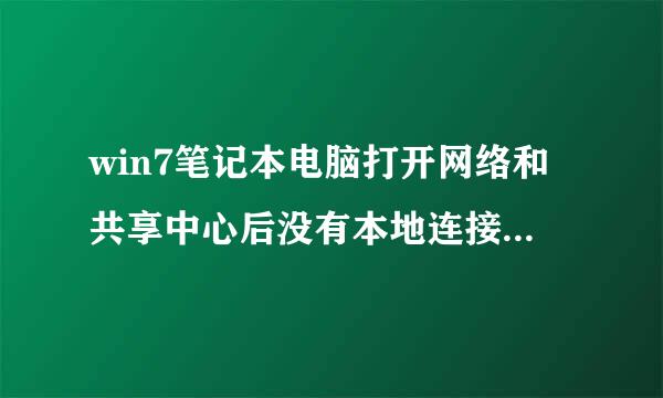 win7笔记本电脑打开网络和共享中心后没有本地连接和无线得连接了，之前设置过临时网络