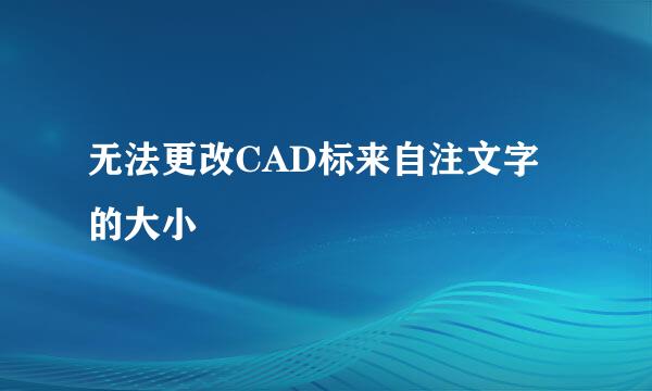 无法更改CAD标来自注文字的大小