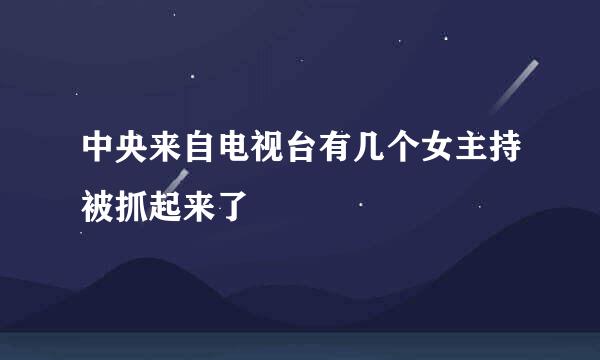 中央来自电视台有几个女主持被抓起来了