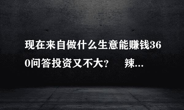 现在来自做什么生意能赚钱360问答投资又不大？ 辣妈计划可以吗？