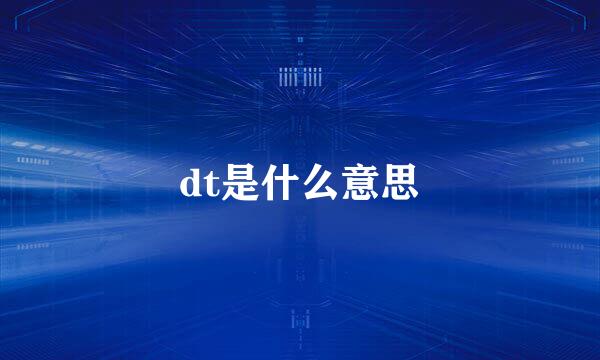 dt是什么意思