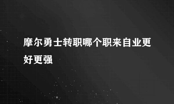 摩尔勇士转职哪个职来自业更好更强