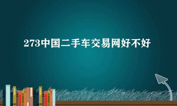 273中国二手车交易网好不好