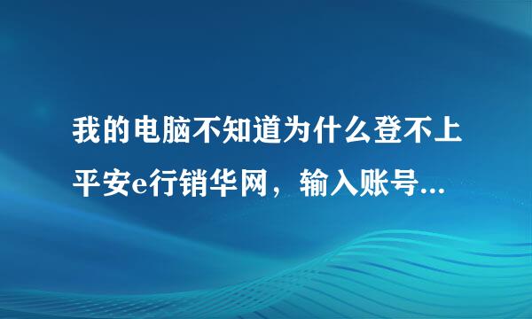 我的电脑不知道为什么登不上平安e行销华网，输入账号登陆后还是在本页来自面，用我朋友的电脑也是这个状况!