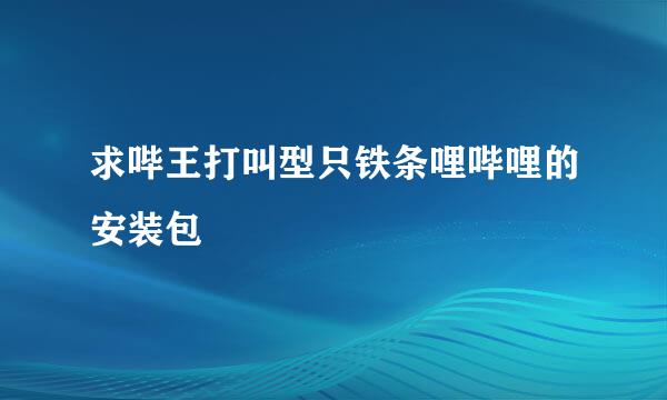 求哔王打叫型只铁条哩哔哩的安装包