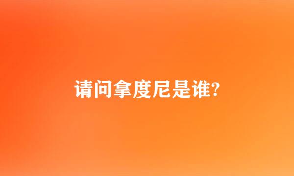 请问拿度尼是谁?