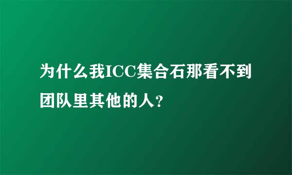 为什么我ICC集合石那看不到团队里其他的人？