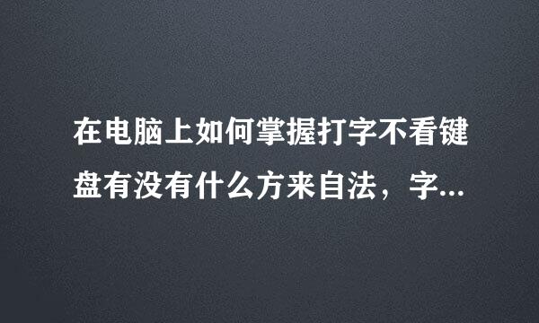 在电脑上如何掌握打字不看键盘有没有什么方来自法，字根背会了