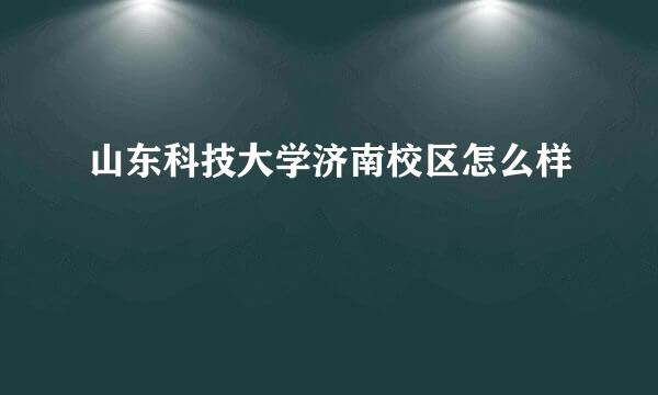 山东科技大学济南校区怎么样